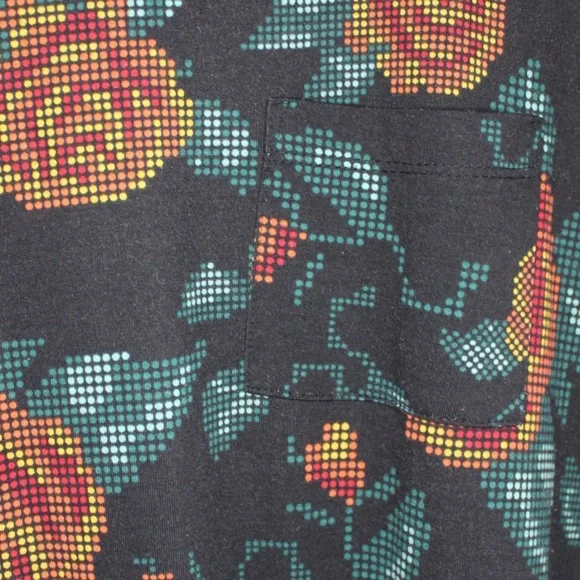 Floral Flowy Pull On Mixed Pattern Oversized Short Sleeve Dress Small Medium - Picture 4 of 6